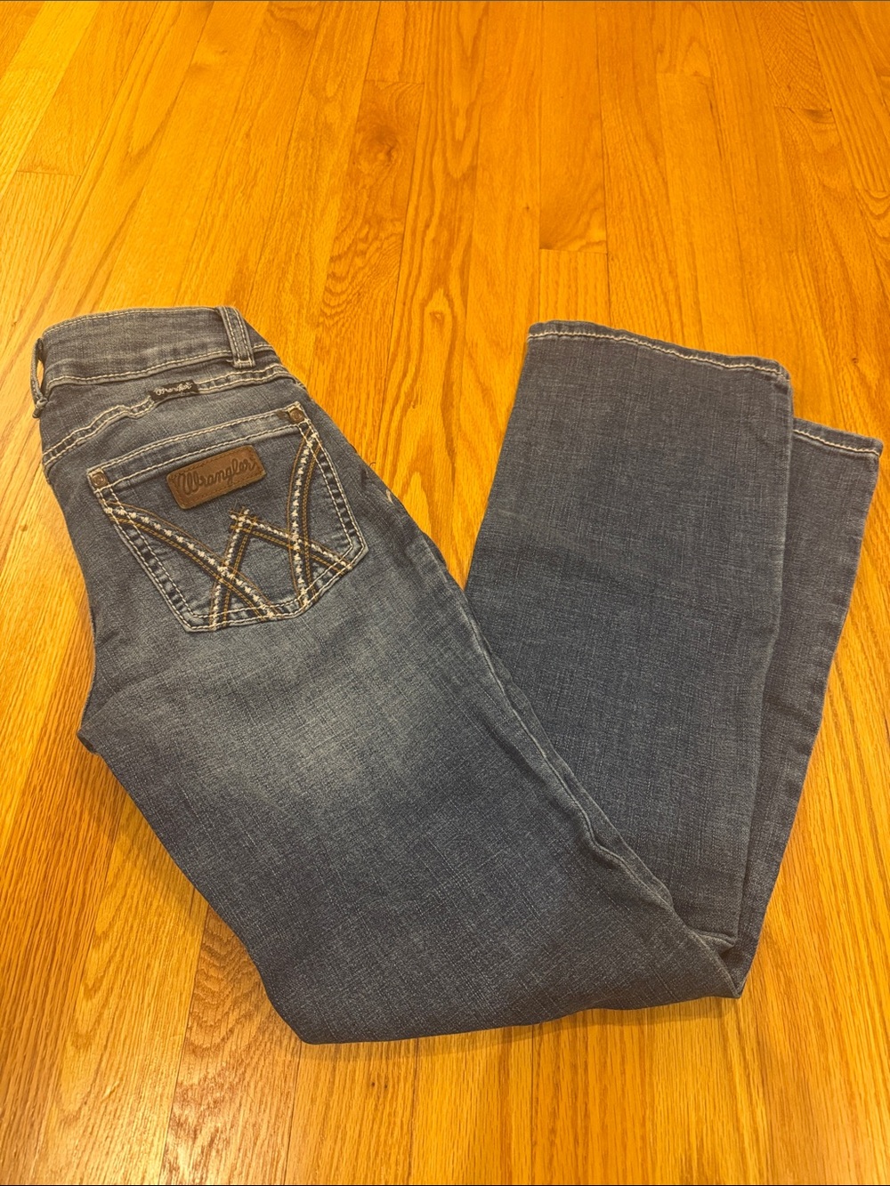 Wrangler junior for women Bootcut Jeans in Faded Blue Denim